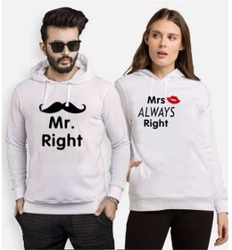 Resim Tshirthane Mr. Mrs. Fare Sevgili Kombinleri Kapüşonlu Kombini 