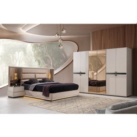 Resim Emir Mdf Ledli Bazalı Yatak Odası 