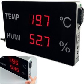 Resim He218a-th Büyük Led Ekranlı Endüstriyel Sıcaklık Ve Nem Ölçer 