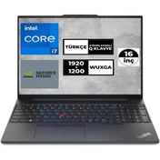 Resim Lenovo ThinkPad E16 Gen 1 21JQS2MDTX009 i7-1355U 16 GB 1 TB SSD MX550 16" W11P WUXGA Dizüstü Bilgisayar 