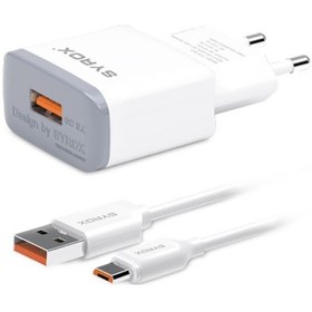 Resim Syrox Q20 2A Hızlı Şarj Cihazı Ve Mikro Usb Kablo 