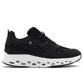 Resim Derimod Kadın Siyah Bağcıklı Kalın Tabanlı Sneaker 25SFE495714 
