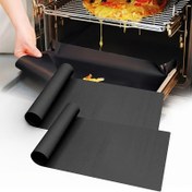 Resim 2 adet yapışmaz BBQ Izgara Matları, Yüksek Isıya Dayanıklı, Kolay Temizlenebilir, Dış Mekan Kamp ve Pişirme için Yeniden Kullanılabilir, Gıda Güvenli Teflon Malzeme, Siyah, Izgara Aksesuarları 