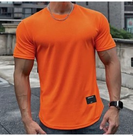Resim Ruaspv2024 Erkek Spor Tişört - Koşu, Spor Salonu Ve Egzersiz İçin Rahat Kısa Kolluturuncu Turuncu 