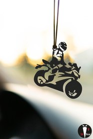 Resim Oyunzu Araba Süsü Metal Motorcu Dikiz Aynası Süsü Hediyelik 