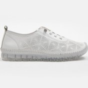 Resim NILUFARR Russa Beyaz Hakiki Deri Kadın Sneaker 