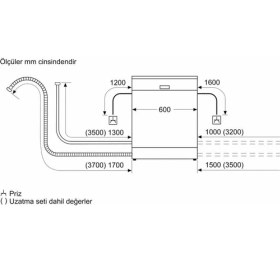 Resim Bosch SMS6ENB60T Solo Bulaşık Makinesi 60 cm Siyah Serie 6 