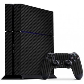 Resim PlayStation 4 Siyah Carbon Fiber Kaplama 