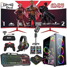 Resim Zeiron Sx75 Plus I7-860 16gb 240gb Gt730 24 Dual Curved Oyuncu Masaüstü Bilgisayar 