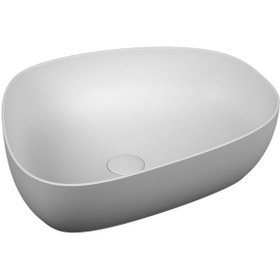 Resim VitrA Outline 5991b401-0016 Asimetrik Lavabo, Clean, 56 Cm, Mat Beyaz 