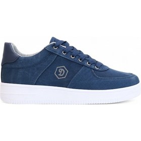 Resim 2196-dakırs Anatomik Tabanlı Erkek Keten Kumaşlı Sneakers Ayakkabı Lacivert 