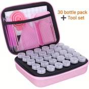 Resim 30 Adet DIY Elmas Boyama Araçları Saklama Kutusu, Çok Fonksiyonlu Taşınabilir Düzenleyici, Naylon Malzeme, Boncuklar, Kalemler, Aksesuarlar, Kozmetik, Takı, Tuvalet Malzemeleri ve Elektronik Aletler İçin 