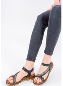 Resim Fox Shoes Siyah Kadın Sandalet F288091009 