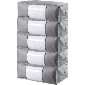 Resim Vedsey 5' Li 50x70x25 Set Gri Pencereli Baza Altı Düzenleyici Hurç Gri 