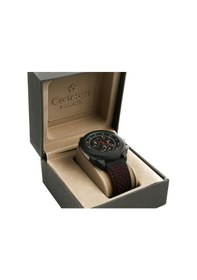 Resim İsviçre Cortebert Karbon Kasa Erkek Kol Saati Siyah 