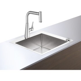 Resim Hansgrohe C71-f450-01 Çelik Eviye Kombinasyonu 450 Select 