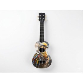 Resim Soprano Ukulele Kanarya Desenli Kapak 