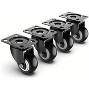 Resim Dashanshop 4 Adet Agir Hizmet Doner Tekerlek Kilitli Frenli 15cm Mobilya Dolap Tekerlek 