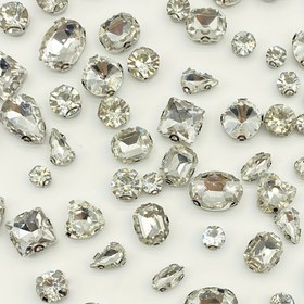 Resim 50 Adet Strass Su Damlaları, Beyaz Cam DIY Dikiş Süslemeleri Giyim, Ayakkabı, Şapka, Çanta, El Sanatları, İğne İşi, Boncuk İşleme ve Dekor İçin 