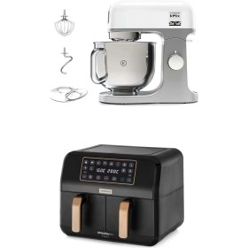 Resim Kenwood Dual Bk Copper Çift Pişirme Hazneli Sıcak Hava Fritözü HFP70.000BK 