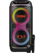 Resim Powerway Cio 100W Hoparlör Gitar Saz Girişli Karaoke Parti Ses Sistemi 80 cm Dijital Ekran +Bass Pro 