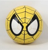 Resim Spiderman - Sarı - Dikişli Renkli Küçük Futbol Topu 