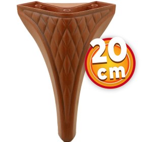 Resim Lüks Mobilya Kanepe Sehpa TV Ünitesi Koltuk Puf Ayağı 20 cm Kahverengi Baza Ayak 