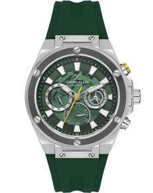 Resim Daniel Klein 46 Mm Kasası Gümüş Kordonu Yeşil Renk İç Göstergeleri Aktif Erkek Kol Saati 