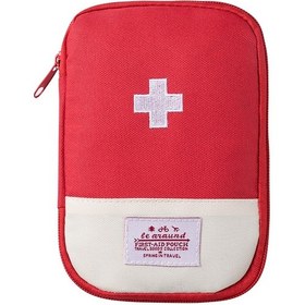 Resim Sones Seyahat Ev Taşınabilir Tıbbi Çanta, Renk: Kırmızı Küçük 
