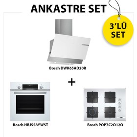 Resim Bosch Ankastre Set HBJ558YW5T, POP7C2O12O, DWK65AD20R 