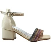 Resim Onlo Ayakkabı Ma.721 Altın Bantlı Taşlı Kız Çocuk Ayakkabı Altın 