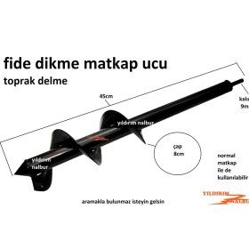 Resim Fide Dikmek Matkap Ucu Fidan Dikme Toprak Delme Ucu Büyük Boy 