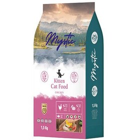 Resim Mystic Kitten Düşük Tahıllı Tavuk Etli Yavru Kedi Maması 1,5 Kg 