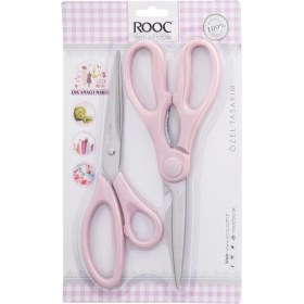 Resim Mena Rise Premium Serisi Ergonomik Saplı Çelik Gıdaya Temasa Uygun 2'li Mutfak, Pembe 