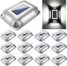 Resim Crepow Güneş Enerjili Güverte Işıkları Garaj Yolu İskele Işıkları 12 Adet Beyaz 