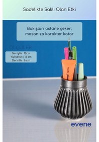 Resim Kalemlik Masa Kalemliği Organizer Kalemlik Gümüş Eskitme Renk Model 83 Çok Renkli 