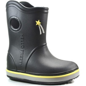 Resim Onlo Ayakkabı HE.037 Siyah Plastik Erkek Çocuk Yağmur Çizme Siyah 