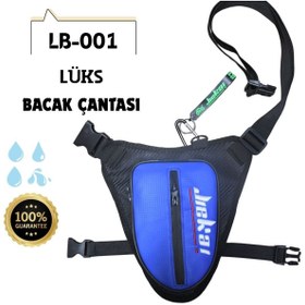 Resim Jiekai JİEKAİ LB-001 MOTORCU MOTOSİKLET BACAK ÇANTASI * MAVİ KARBON KUMAŞ * BEYAZ NAKIŞ (ANAHTARLIK HEDİYE) 