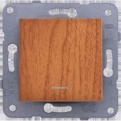 Resim Mena Rise Novella/trenda Ceviz Işıklı Anahtar Mekanizma ve Düğme/kapak Çabuk Bağlantı Vakumlu Paket 