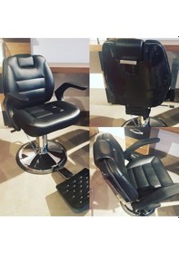 Resim Hidrolik Çizgi Desen Berber Koltuğu 