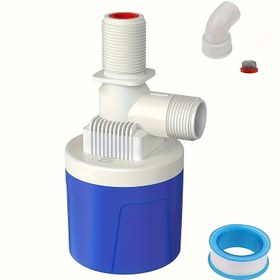 Resim 1 Adet 1/2" Tam Otomatik Su Seviye Kontrolü Şamandıra Vanası - Paslanmaz Çelik Kaplama PVC, Elektriksiz Kullanım, Su Tankları ve Kuleler için NPT Dişli Bağlantılar, Dayanıklı Korozyona Dirençli Tasarım, Kule Taşma Çözümü | PVC Yapısı, Su Şamandıra Valfi 
