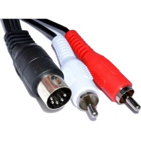 Resim YKA 5 Pin Din 2 Rca Kablo 3 Metre 