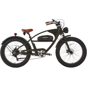 Resim Bisan Rider Elektrikli Bisiklet 7 Vites - Haki Sarı 