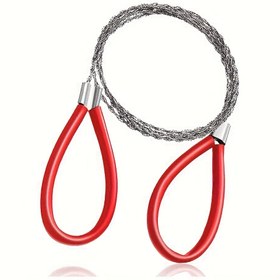 Resim 1 Paket Paslanmaz Çelik Tel Testere - Kampçılık, Yürüyüş ve Ahşap İşleri için Acil Kurtarma Aracı - Pil Gerekmez, Taşınabilir El Kesici Metal, PVC Borular, Çanta İpleri & Hayatta Kalma Durumları İçin, Kamp Aksesuarları 