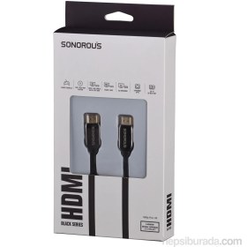 Resim Sonorous Black 1115 1,4 3D Altın Uçlu Hdmi Kablo (1,5m) 