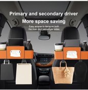 Resim Dashanshop Dayanıklı Abs Araç Kolçak Organizer Portakal Renk Atıştırmalık İçecek Saklama 