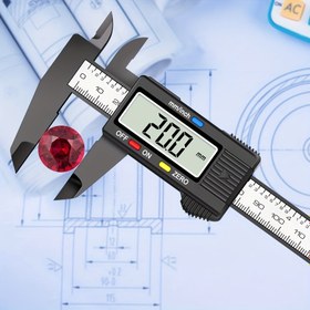 Resim Büyük Ekran Gösterim ile Elektronik Vernier Kalem - Otomatik Kapanma, İnç ve Milimetre Dönüşümü, 150mm ve 100mm Ölçüm Aracı, Pil ile Çalışan, Plastik Gövde, LCD Fonksiyonelliği, Mühendislik ve El Sanatları için İdeal, Teknik Kalem | Şık Kalem Tasarımı | Dayanıklı Plastik Gövde 