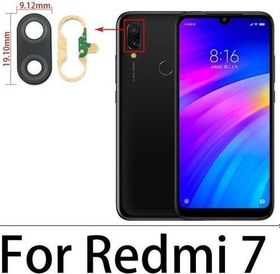 Resim Xiaomi REDMİ 7 Arka Kamera Camı Lens Yapışkanlı 
