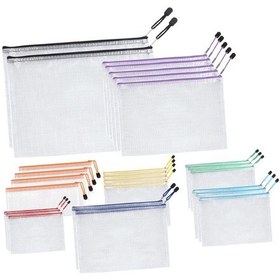 Resim Suntek 26x File Fermuarlı Kese Çanta Okul Ev Belge Seyahat Pvc 