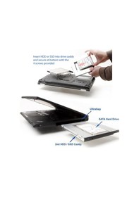 Resim Ssd Caddy 12.7 Mm Dvd To Ssd Kızak 2 Hdd Bağlama 